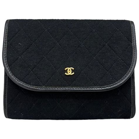 Chanel Pochette Tracolla Vintage Tela Nera 